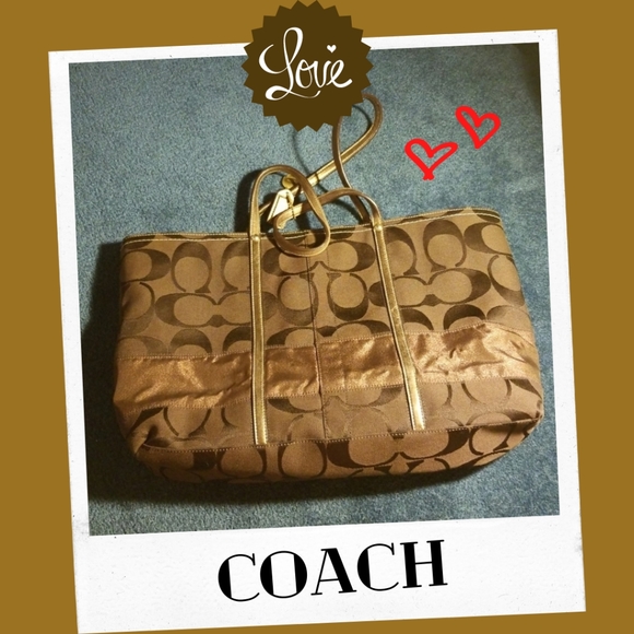 Coach Brown Signature Tote Bag - Picture 2 of 6